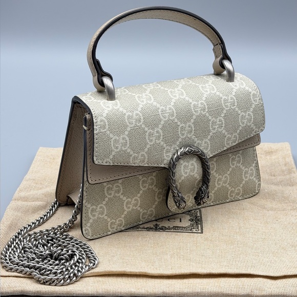 Gucci Eggshell Top Handle Dionysus with Chain - Picture 2 of 13